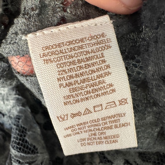 NWT Free People Grey Floral Lace Peplum Zip Up Jacket Puff Sleeve Boho Small NEW - Picture 15 of 15